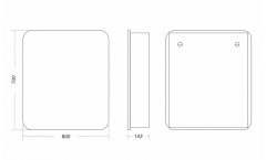 Зеркало NEWLINE 60 белое SANITA