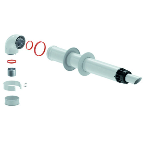 Комплект дымохода АНТИЛЕД 60/100(Arderia,Konord,Ariston,Kiturami,Mizudo) косой стальной