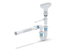 Сифон АНИ 1 1/2"*40 прямоточный с разрывом струи. с гибкой трубой 40*40/50 DR0115