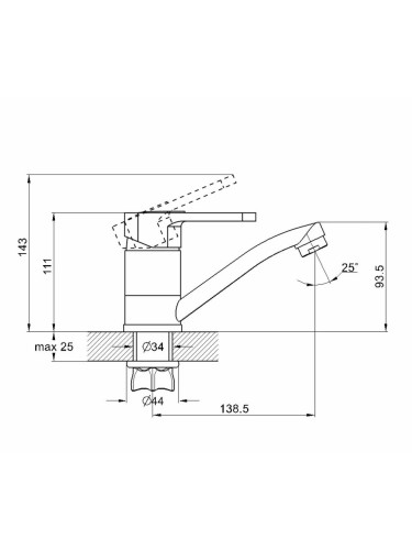 Смеситель для кухни одноручный 4T4-В043
