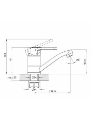Смеситель для кухни одноручный 4T4-В043