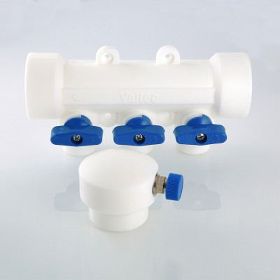 Коллектор 2 выхода х40х20 с отсечными кранами ПП VTp.780