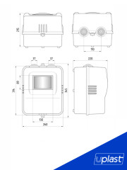 Шкаф для газового счетчика G4 (315х265х220 мм пластик)