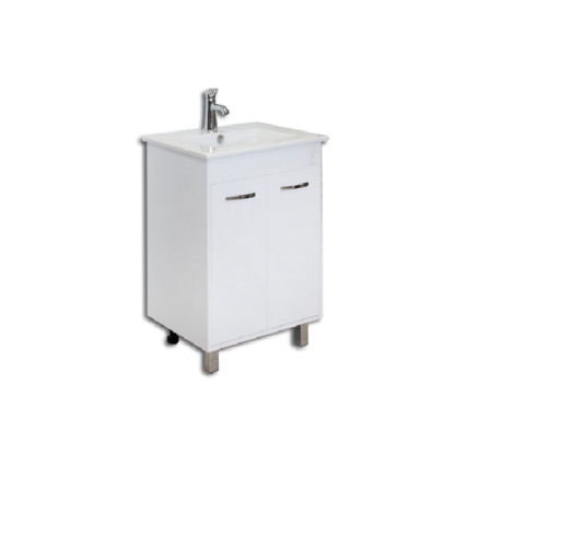 Тумба КВАДРО белая 60  (2 створки) SANITA