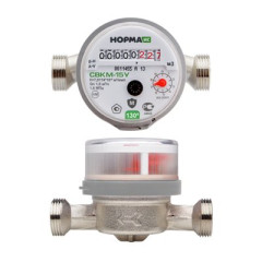 Счетчик воды универсальный СВКМ-15 со штуцерами НОРМА