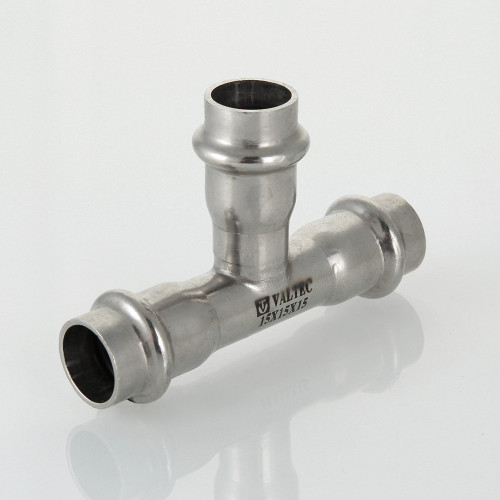 Тройник переходной из нержавеющей стали 28х22x28 пресс VTi.931