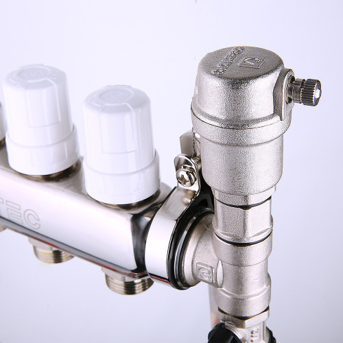 Блок коллекторный 10 выходов х 1.0"х3/4" В-В-ЕК с расходомерами нерж VTc.589