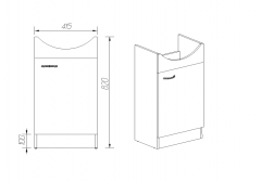 Тумба &quot;Рио&quot; Азов 45  (1 створка) VIANT