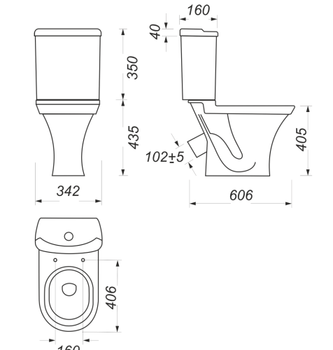 УНИТАЗ-КОМПАКТ «НЕВА» ЭКОНОМ SANITA#