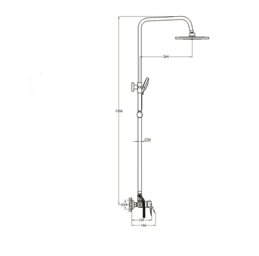 Смеситель с душевой стойкой GOB16-A134