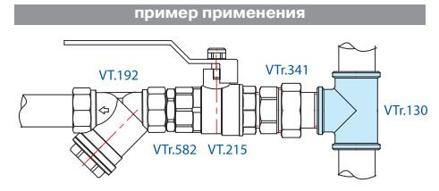 Тройник 3/4" В-В-В латунь VTr.130
