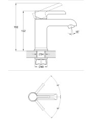 Смеситель для умывальника одноручный ZOK1-A036YB