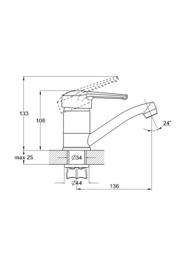 Смеситель для кухни одноручный SIT4-B182