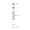 Гофросифон 1 1/2 с выпуском удлинённый (L-1470mm.40/50) Y126-1