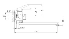 Смеситель для ванны одноручный ZOK7-A036YB