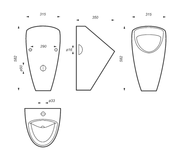 Писсуар LONG SANITA LUXE