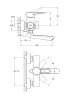 Смеситель для ванны одноручный с коротким изливом NUD3-A045