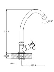 Смеситель для умывальника одноручный моно JMX14-A605