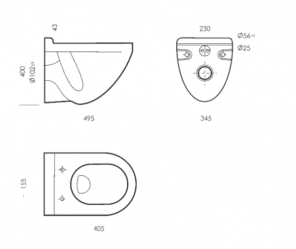 Унитаз подвесной ATTIKA SANITA LUXE