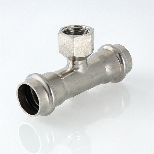 Тройник из нержавеющей стали ВР 22х1/2" пресс VTi.932