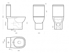 Унитаз-компакт QUADRO с биде Comfort SANITA LUXE