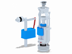 Арматура запорная АНИ WC3050М двойная металлизированная кнопка боковой подвод воды