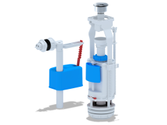 Арматура запорная АНИ WC3050М двойная металлизированная кнопка боковой подвод воды