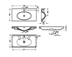 Умывальник NEXT 90 мебельный SANITA LUXE