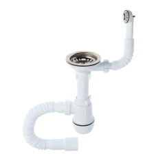 Сифон Ани грот 3 1/2х40 с гибким переливом и гибкой трубой А0142SA15