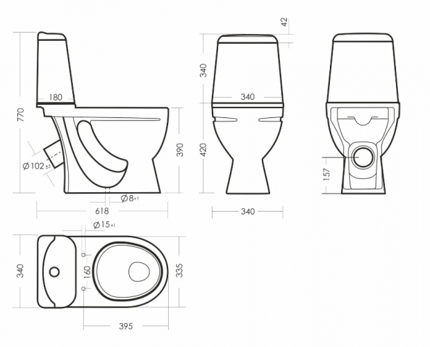 Унитаз-компакт ИДЕАЛ Комфорт SANITA