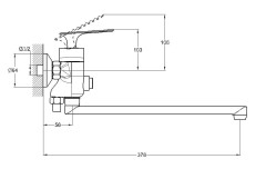 Смеситель для ванны одноручный LOT7-A010