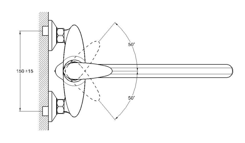 Смеситель для ванны одноручный LOT7-A010
