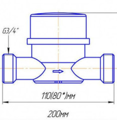 Счетчик воды универсальный СВКМ-15 без штуцеров НОРМА