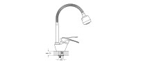 Смеситель для кухни одноручный LOP4-B043