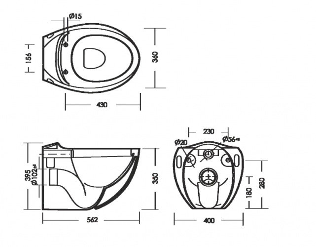 Унитаз RINGO подвесной с микролифтом SANITA LUXE