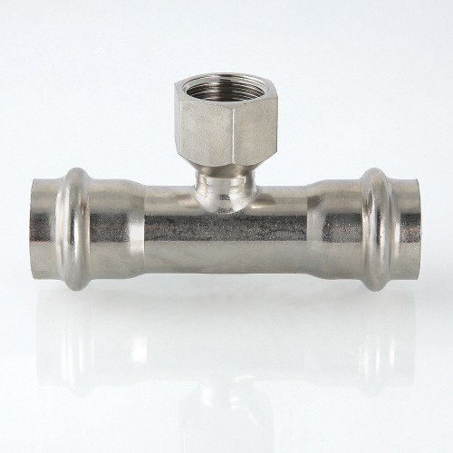 Тройник из нержавеющей стали ВР 35х1.0" пресс VTi.932