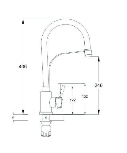 Смеситель для кухни одноручный ZAP4-D090