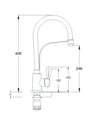 Смеситель для кухни одноручный ZAP4-D090