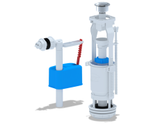 Арматура запорная АНИ WC6050M металлизированная кнопка боковой подвод воды