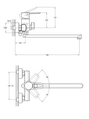 Смеситель для ванны одноручный ZDN7-A183